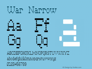 War Narrow Version 001.001 Font Sample