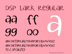 DSP Lark Regular Macromedia Fontographer 4.1 1/5/2007 Font Sample