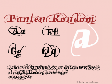 Punten Rondom Version 1.002 Font Sample
