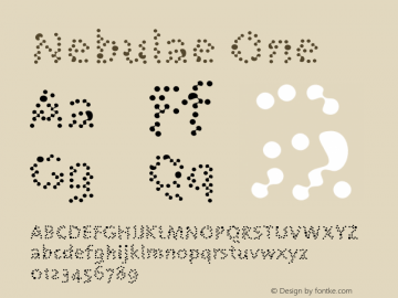 Nebulae One Version 1.005 Font Sample