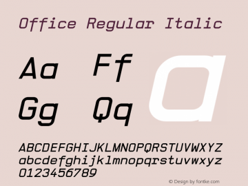 Office Regular Italic 001.000图片样张