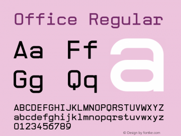 Office Regular 001.000图片样张