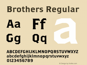 Brothers Regular 001.000图片样张