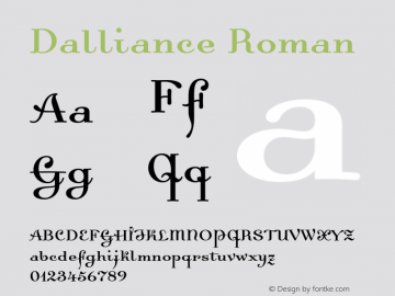 Dalliance Roman 001.000 Font Sample