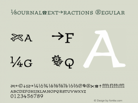JournalTextFractions Regular 001.000 Font Sample