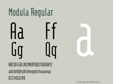 Modula Regular 001.001 Font Sample