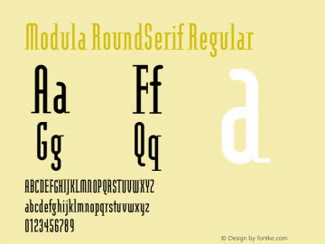 Modula RoundSerif Regular 001.000 Font Sample