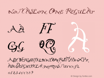 NotCaslon One Regular 001.000 Font Sample