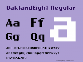 OaklandEight Regular 001.000 Font Sample
