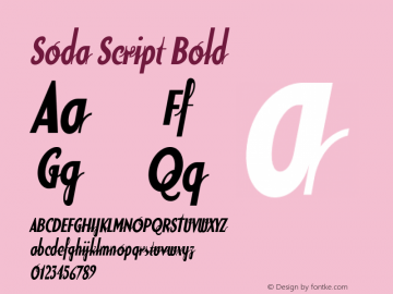 Soda Script Bold 001.000图片样张