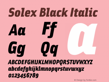 Solex Black Italic 001.000图片样张