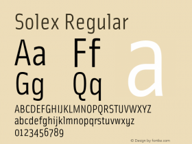 Solex Regular 001.000 Font Sample