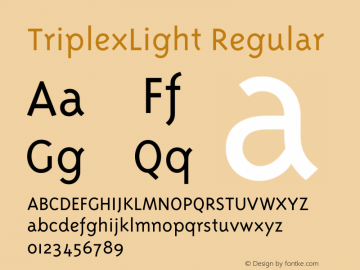 TriplexLight Regular 001.001图片样张