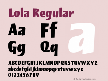 Lola Regular 001.000 Font Sample