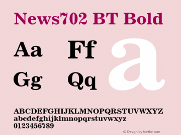 News702 BT Bold Version 1.01 emb4-OT图片样张