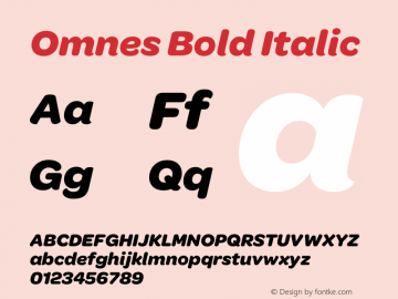 Omnes Bold Italic 001.000图片样张