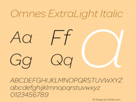 Omnes ExtraLight Italic 001.000图片样张