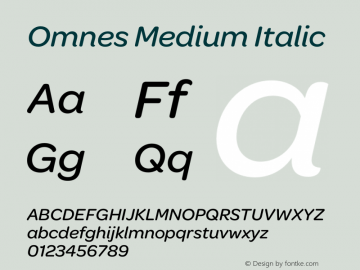Omnes Medium Italic 001.000图片样张