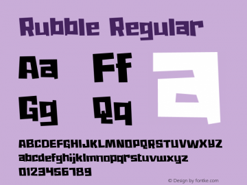 Rubble Regular Version 001.000图片样张
