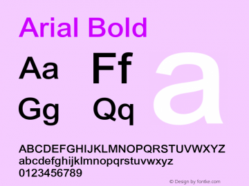 Arial Bold Version 4.0图片样张