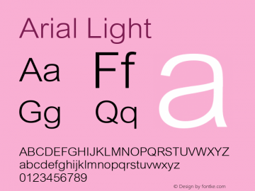 Arial Light Version 4.0图片样张