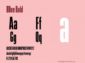 BBee Bold Version 4.0 Font Sample