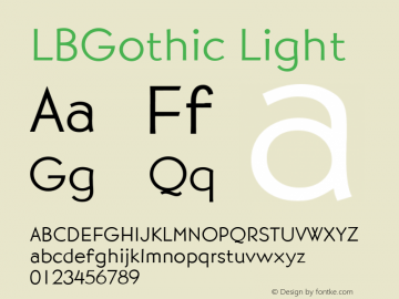 LBGothic Light Version 4.0图片样张