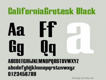 CaliforniaGrotesk Black Version 4.0图片样张