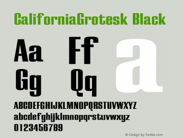 CaliforniaGrotesk Black Version 4.0 Font Sample