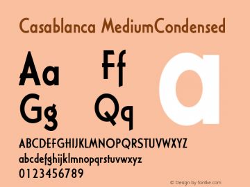 Casablanca MediumCondensed Version 4.0图片样张