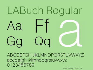 LABuch Regular Version 4.00 April 13, 2007 Font Sample