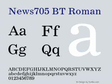 News705 BT Roman mfgpctt-v4.4 Dec 14 1998图片样张