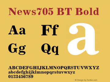 News705 BT Bold Version 1.01 emb4-OT图片样张