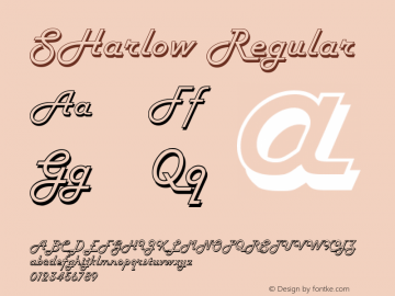 SHarlow Regular Version 4.00 April 16, 2007 Font Sample