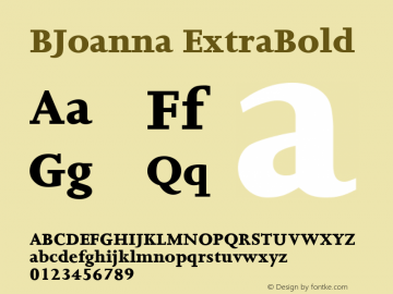 BJoanna ExtraBold Version 4.0图片样张