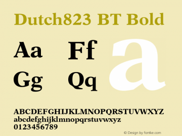 Dutch823 BT Bold mfgpctt-v1.52 Tuesday, January 26, 1993 8:27:28 am (EST) Font Sample