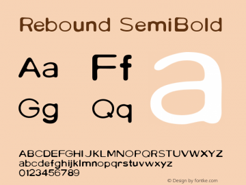 Rebound SemiBold Version 001.001图片样张