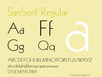 SanSerif Regular Version 4.0图片样张