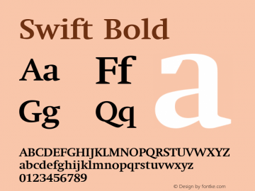 Swift Bold Version 4.00 April 24, 2007图片样张