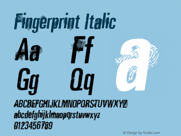 Fingerprint Italic Version 001.000图片样张