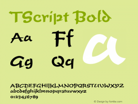 TScript Bold Version 4.00 April 27, 2007图片样张