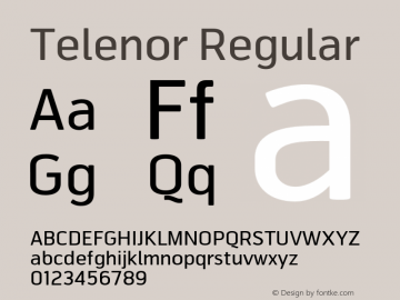 Telenor Regular 001.000 Font Sample