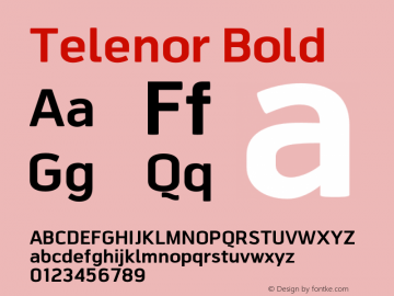 Telenor Bold 001.000 Font Sample