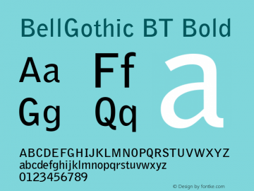 BellGothic BT Bold mfgpctt-v1.52 Tuesday, January 26, 1993 10:24:30 am (EST)图片样张