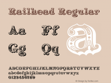 Railhead Regular Version 1.000 Font Sample