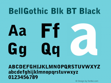 BellGothic Blk BT Black mfgpctt-v1.52 Tuesday, January 26, 1993 10:25:31 am (EST)图片样张