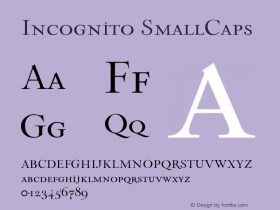 Incognito SmallCaps 001.000 Font Sample