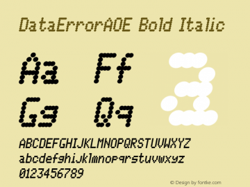 DataErrorAOE Bold Italic 001.000图片样张