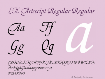 LTC Artscript Regular Regular 001.002 Font Sample