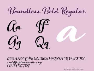 Boundless Bold Regular Version 1.0图片样张